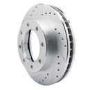 R1 77-00 Chevrolet V30 & V3500 Pickup Front Left Drilled & Slotted Silver Brake Rotor
