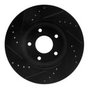 R1 13-24 Nissan Altima Front & Rear Drilled & Slotted Black Brake Rotor Set