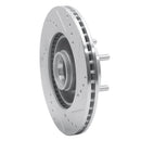 R1 82-87 Volvo 740 Front Left Drilled & Slotted Silver Brake Rotor