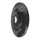 R1 16-26 Polestar Polestar 2 Rear Left Drilled & Slotted Black Brake Rotor
