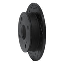R1 85-87 Toyota Corolla (US/Canada) Rear Left Drilled & Slotted Black Brake Rotor