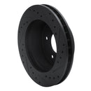 R1 90-02 Chevrolet ASTRO Front Left Drilled & Slotted Black Brake Rotor