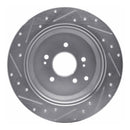 R1 07-12 Hyundai Veracruz Rear Right Drilled & Slotted Silver Brake Rotor