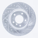 R1 06-13 BMW 330I Front Right Drilled & Slotted Silver Brake Rotor