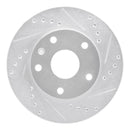 R1 99-02 Daewoo Leganza Front Right Drilled & Slotted Silver Brake Rotor