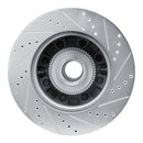 R1 08-25 Ford E-150 Front Left Drilled & Slotted Silver Brake Rotor