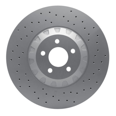 DFC 16-18 Ford Mustang Left Front Drilled GeoSPEC Coated Rotor