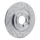 R1 81-89 Alfa Romeo GTV-6 Rear Right Drilled & Slotted Silver Brake Rotor
