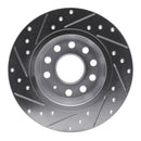 R1 05-18 Audi A3 Quattro Rear Drilled & Slotted Silver Brake Rotor Set