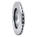 R1 92-98 Hyundai TIBURON Front Right Drilled & Slotted Silver Brake Rotor