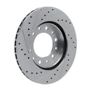R1 76-89 Toyota Land Cruiser Front Right Drilled & Slotted Silver Brake Rotor