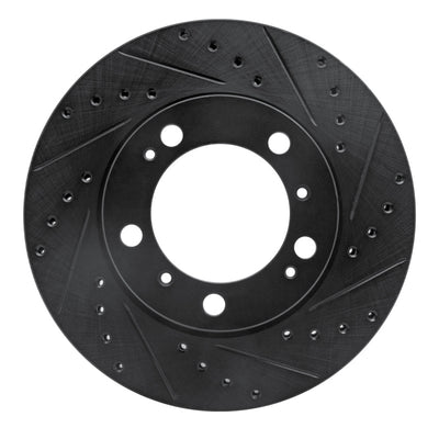 R1 97-04 Porsche Boxster Front Right Drilled & Slotted Black Brake Rotor