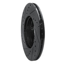 R1 14-21 Mini Cooper Clubman Front Right Drilled & Slotted Black Brake Rotor