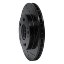 R1 90-05 Chrysler SEBRING Front Right Drilled & Slotted Black Brake Rotor