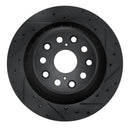 R1 07-17 Lexus LS600h Front & Rear Drilled & Slotted Black Brake Rotor Set