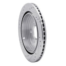 R1 08-19 Cadillac CTS Rear Right Drilled & Slotted Silver Brake Rotor