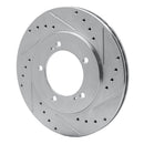 R1 99-08 Chevrolet Tracker Front Drilled & Slotted Silver Brake Rotor Set