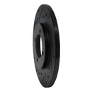 R1 80-83 Toyota Corolla (US/Canada) Front Left Drilled & Slotted Black Brake Rotor