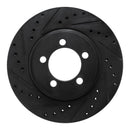 R1 65-66 Ford Country Squire Front Left Drilled & Slotted Black Brake Rotor