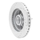 R1 93-93 Ford Mustang Front Right Drilled & Slotted Silver Brake Rotor