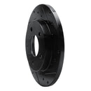 R1 04-16 Buick Allure Rear Right Drilled & Slotted Black Brake Rotor