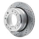 R1 09-24 Dodge Ram 4000 Front & Rear Drilled & Slotted Silver Brake Rotor Set