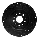 R1 11-19 Ford Flex Front & Rear Drilled & Slotted Black Brake Rotor Set