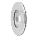 R1 11-16 Mini Cooper Countryman Front Right Drilled & Slotted Silver Brake Rotor