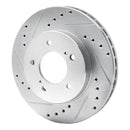 R1 93-02 Mercury Villager Front Left Drilled & Slotted Silver Brake Rotor