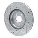 R1 06-15 Jaguar XK Front & Rear Drilled & Slotted Silver Brake Rotor Set