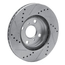 R1 04-06 Scion XA Front Right Drilled & Slotted Silver Brake Rotor
