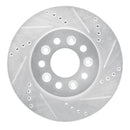 R1 04-07 Ford Freestar Front Right Drilled & Slotted Silver Brake Rotor