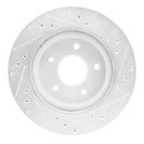 R1 1987-1989 Nissan 300ZX Rear Drill & Slot Silver Rotors
