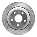 R1 11-25 Dodge Durango Front & Rear Drilled & Slotted Silver Brake Rotor Set