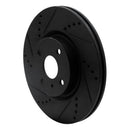 R1 16-25 Fiat 124 Spider Front & Rear Drilled & Slotted Black Brake Rotor Set