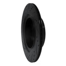 R1 07-15 Infiniti G35 Rear Right Drilled & Slotted Black Brake Rotor
