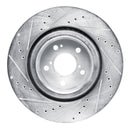 R1 2022-2026 Acura MDX Front Right Drilled & Slotted Silver Brake Rotor