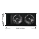 DS18 Dual 12in Loaded 1500 Watts RMS 2x ZR12.4D Ported Enclosure w/ Subwoofer