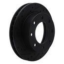 R1 99-20 Cadillac DeVille Front Left Drilled & Slotted Black Brake Rotor
