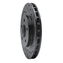 R1 84-95 Chrysler Town & Country Front Right Drilled & Slotted Black Brake Rotor