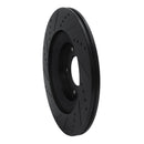R1 04-11 Mazda RX-8 Rear Right Drilled & Slotted Black Brake Rotor