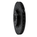 R1 13-19 Mercedes-Benz GLS350 Front Right Drilled & Slotted Black Brake Rotor