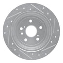R1 09-15 Toyota Venza Front & Rear Drilled & Slotted Silver Brake Rotor Set
