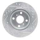 R1 93-02 Chevrolet Prizm Front Left Drilled & Slotted Silver Brake Rotor
