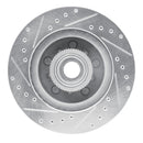 R1 93-95 Chevrolet G10 Front Right Drilled & Slotted Silver Brake Rotor