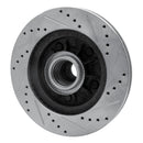 R1 00-04 Ford F-150 RWD Front Left Drilled & Slotted Silver Brake Rotor
