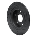 R1 17-20 Honda Civic Front & Rear Drilled & Slotted Black Brake Rotor Set