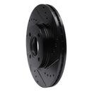 R1 14-19 Ford Fiesta Front & Rear Drilled & Slotted Black Brake Rotor Set