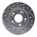 R1 06-11 Honda Civic Front & Rear Drilled & Slotted Silver Brake Rotor Set