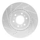 R1 06-09 Buick TERRAZA Front Right Drilled & Slotted Silver Brake Rotor